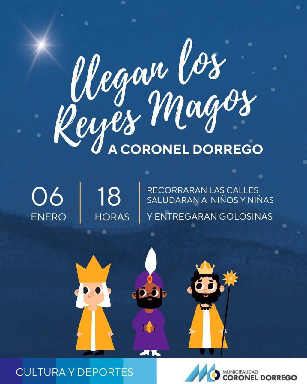 Los Reyes Magos recorrerán todo el distrito de Coronel Dorrego
