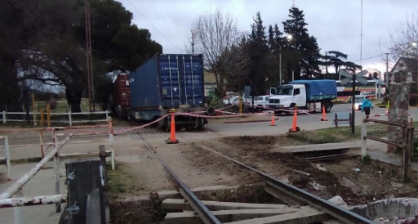 El vagón de un tren de carga descarriló en la estación de Sierra de la Ventana