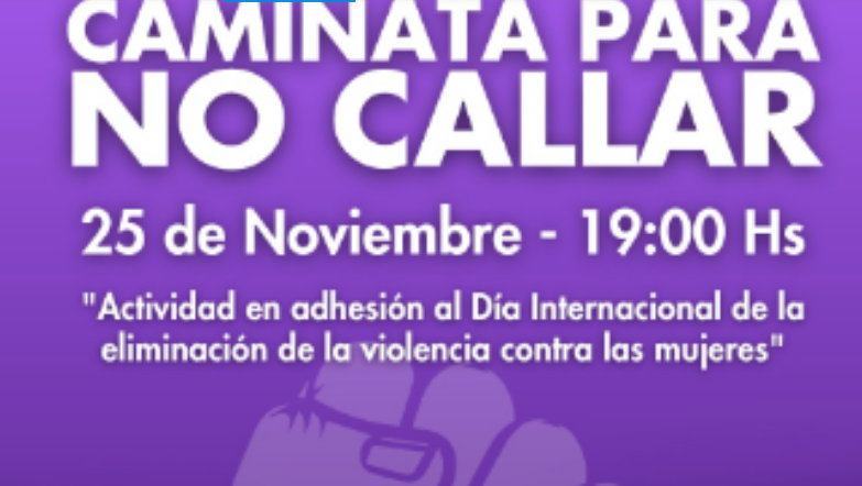 Este martes se realizará la “Caminata para no callar”